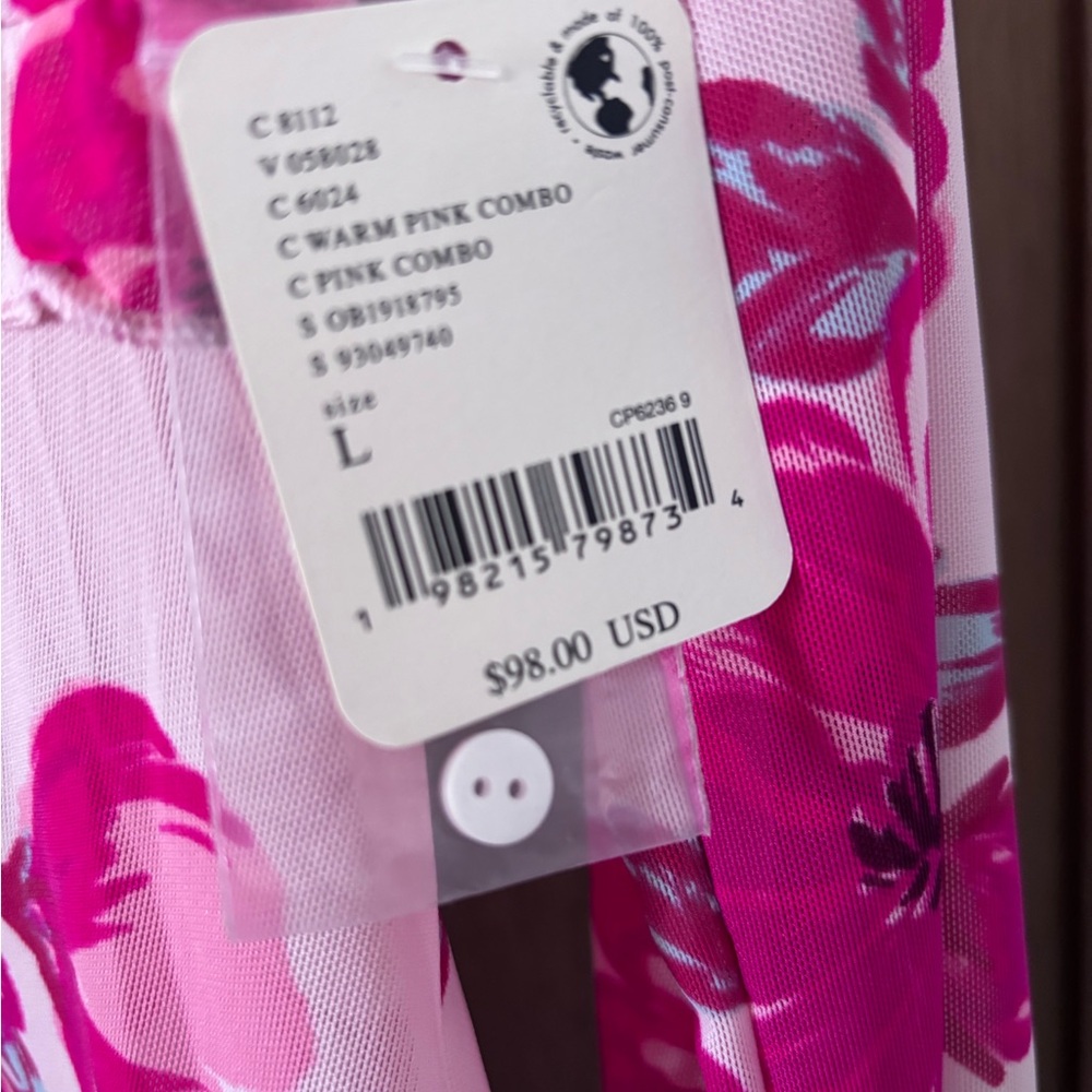 Free People Pink Floral Tie-Front Boho top NWT - Picture 5 of 5